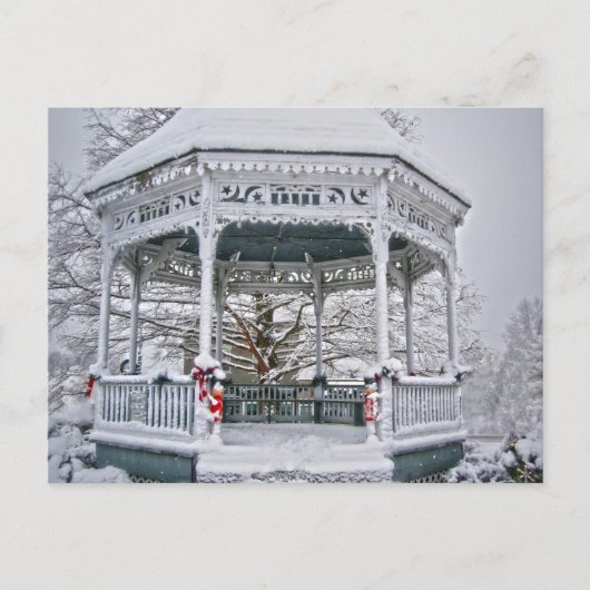 Courthouse Gazebo in Snow Briefkaart (Voorkant)
