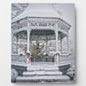 Courthouse Gazebo in Snow Fotoplaat (Voorkant)