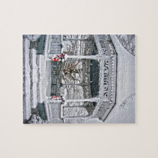 Courthouse Gazebo in Snow Legpuzzel (Horizontaal)