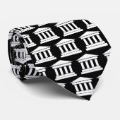 Courthouse patroon stropdas voor jurist of rechter (Opgerold)