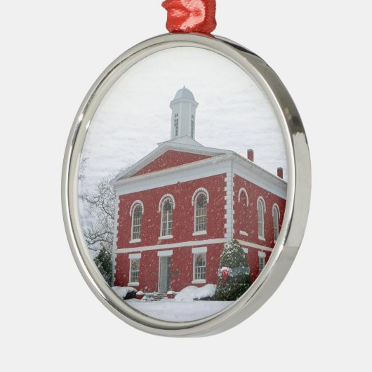 Courthouse Snow Metalen Ornament (Links)