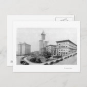 Courthouse Square en Smith Tower in Seattle Briefkaart (Voorkant / Achterkant)