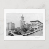 Courthouse Square en Smith Tower in Seattle Briefkaart (Voorkant)