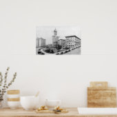 Courthouse Square en Smith Tower in Seattle Poster (Keuken)