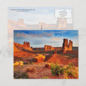 Courthouse Towers in Arches National Park, Utah Briefkaart (Voorkant / Achterkant)