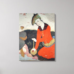 Courtier bij de rechtbank van Shah Abbas I Canvas Afdruk
