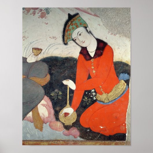 Courtier bij de rechtbank van Shah Abbas I Poster (Voorkant)