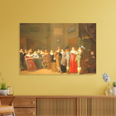 Courting Scene, 1644 (olie op canvas) Canvas Afdruk (Insitu (Woonkamer))