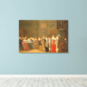 Courting Scene, 1644 (olie op canvas) Canvas Afdruk (Insitu (Houten vloer))