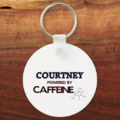 Courtney aangedreven door cafeïne sleutelhanger (Voorkant)