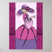 COURTNEY, ART DECO: Parisian Plum Poster (Voorkant)