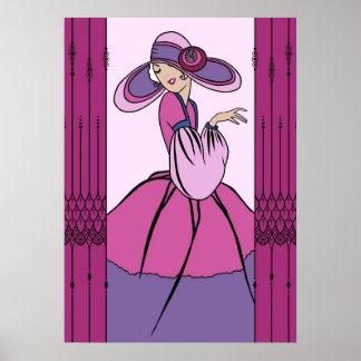 COURTNEY, ART DECO: Parisian Plum Poster