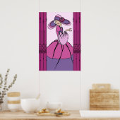 COURTNEY, ART DECO: Parisian Plum Poster (Keuken)