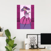 COURTNEY, ART DECO: Parisian Plum Poster (Thuiskantoor)