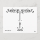 COURTNEY, ART DECO: Verleden van Kerstmis Feestdagenkaart (Achterkant)