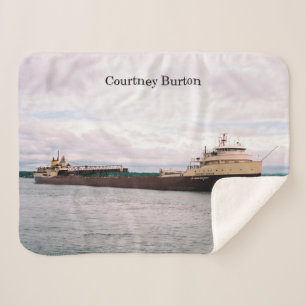 Courtney Burton sherpa blanket Deken