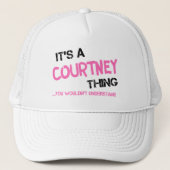 Courtney ding dat je niet zou begrijpen trucker pet (Voorkant)