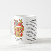 Courtney Family Coat of Arms mok (Voorkant links)