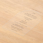 Courtney Monogram Elegante bruiloft Acryl Uitnodigingen (Laagn)