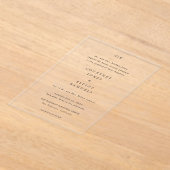 Courtney Monogram Elegante bruiloft Acryl Uitnodigingen (Laagn)