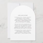 Courtney Monogram Elegante bruiloft Kaart (Achterkant)