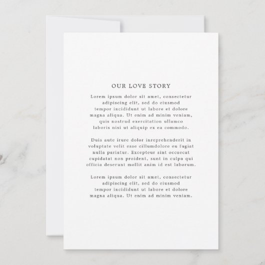 Courtney Monogram Elegante bruiloft Kaart (Achterkant)