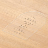 Courtney Monogram Elegante bruiloft Save the Date Acryl Uitnodigingen (Laagn)