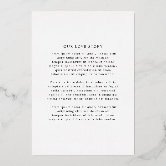 Courtney Monogram Elegante bruiloft Save the Date Folie Uitnodiging (Achterkant)