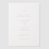 Courtney Monogram Elegante bruiloft Save the Date Vellum Uitnodigingen (Voorkant)