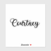 Courtney Name - Handgeschreven kalligrafie Sticker (Vel)