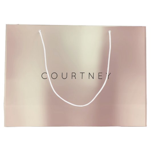 COURTNEY Roos Gold Blush Parly Minimale Gift Large Cadeautasje (Achterkant)