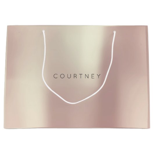 COURTNEY Roos Gold Blush Parly Minimale Gift Large Cadeautasje (Voorkant)