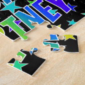 "COURTNEY" Voornaam, geun "HAPPY BIRTHDAY" Legpuzzel (Zijkant)