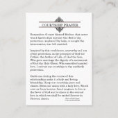 Courtship Verloving Prayer Heilige Kaart Visitekaartje (Achterkant)