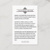 Courtship Verloving Prayer Heilige Kaart Visitekaartje (Achterkant)