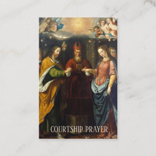 Courtship Verloving Prayer Heilige Kaart Visitekaartje (Voorkant)