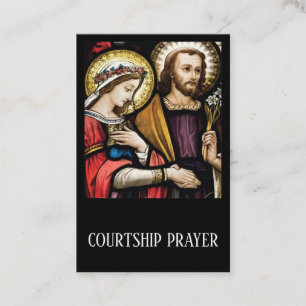Courtship Verloving Prayer Heilige Kaart Visitekaartje