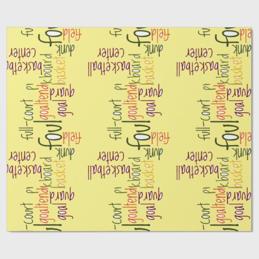 Courtside chique dribble, schotel, verblinden: bas cadeaupapier (Vlak)