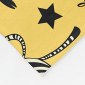 Courtside Doodles: Zebra Basketbal Fantasie Fleece Deken (Hoek)