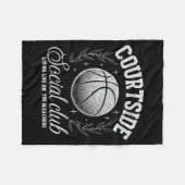 Courtside Social Club Basketball Bleachers Life Qu Fleece Deken (Voorkant (Horizontaal))