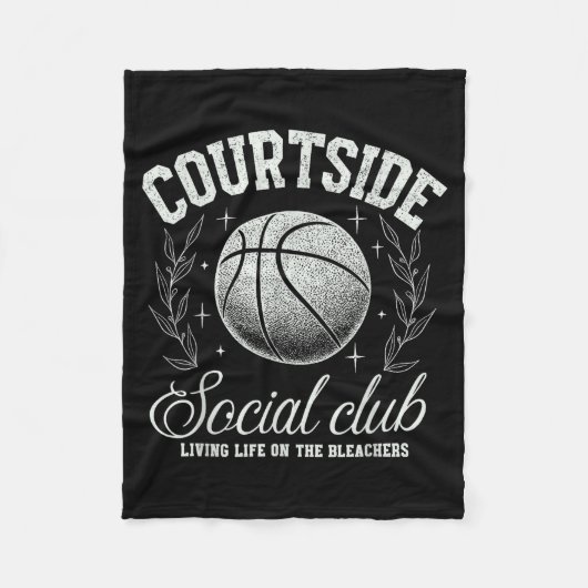 Courtside Social Club Basketball Bleachers Life Qu Fleece Deken (Voorkant)