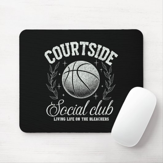 Courtside Social Club Basketball Bleachers Life Qu Muismat (Met muis)