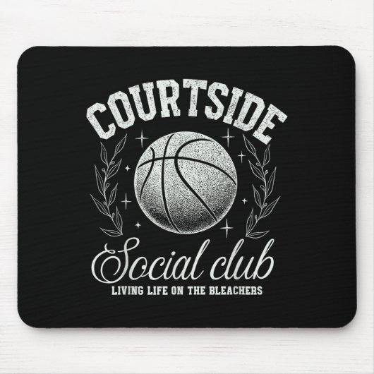 Courtside Social Club Basketball Bleachers Life Qu Muismat (Voorkant)