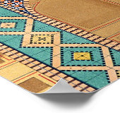 Courtyard Arcades in de Medrese-i-Shah-Hussein Poster (Hoek)