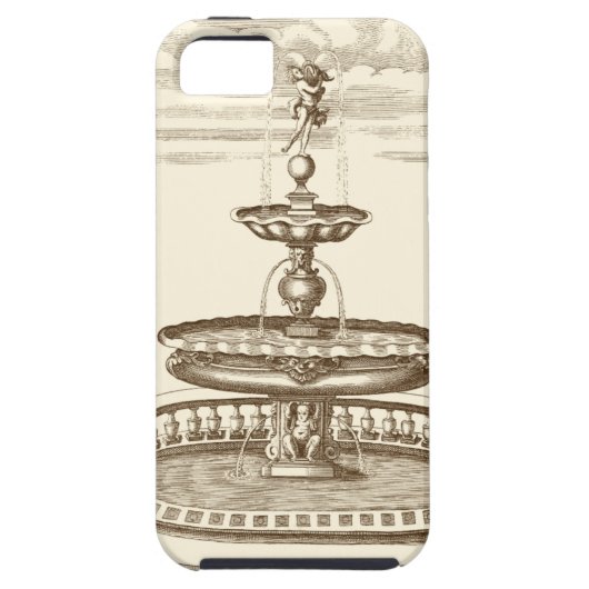 Courtyard-fontein met sierCherub Case-Mate iPhone Case (Achterkant)