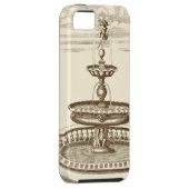 Courtyard-fontein met sierCherub Case-Mate iPhone Case (Back/Rechts)