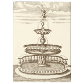 Courtyard-fontein met sierCherub Klembord (Achterkant)