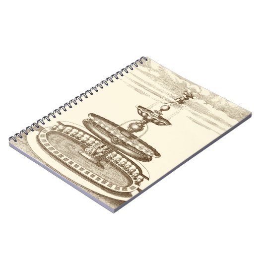 Courtyard-fontein met sierCherub Notitieboek (Linkerzijde)