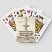 Courtyard-fontein met sierCherub Speelkaarten (Achterkant)