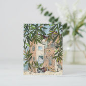 Courtyard in Haifa Israel Cityscape Collage Sketch Briefkaart (Staand voorkant)